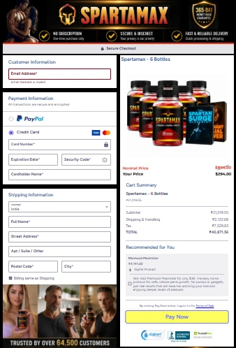 Spartamax secure checkout process illustration